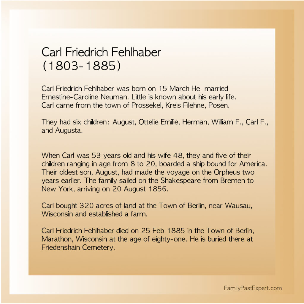 Carl Friedrich Fehlhaber (1803-1885)