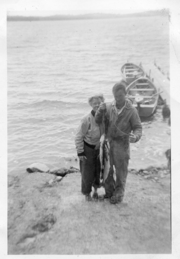 Lona and Chuck, circa 1954, Baby Lake.