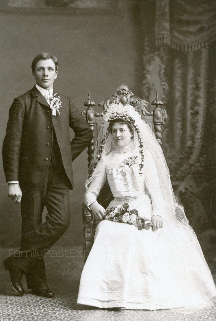 Fred and Alice Aschbrenner, Wedding 1902.