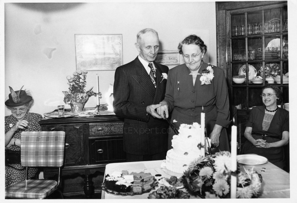 Fred and Alice, 50th Wedding Anniversary, 1952.