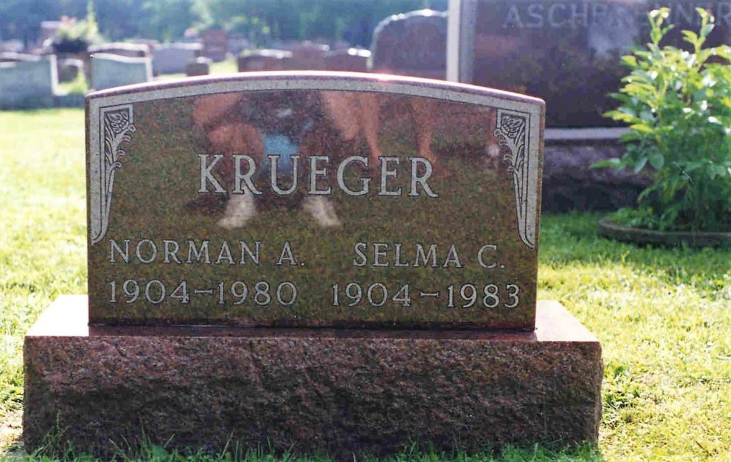 Norman and Sally Krueger, grave.