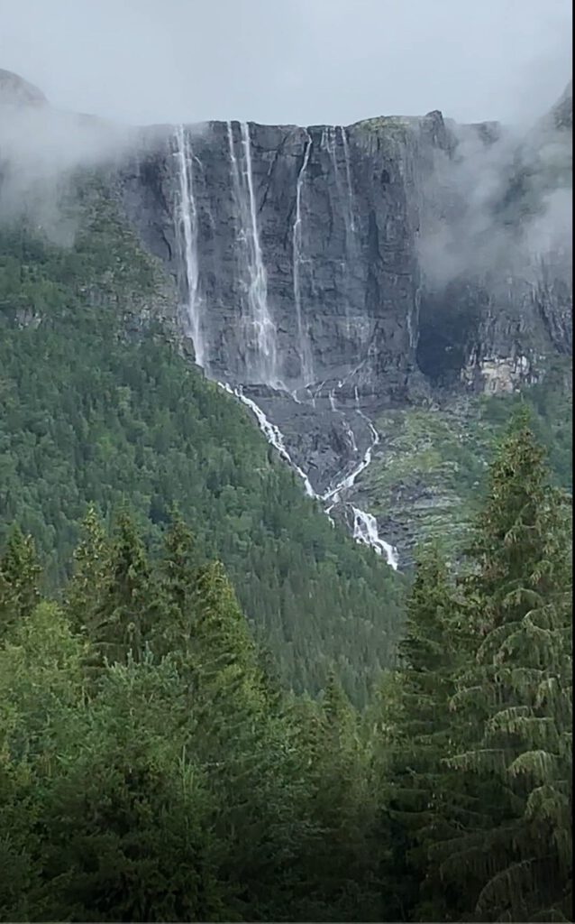 Beautiful Norwegian waterfall, located south of Hemsedal, Buskerud, Norway. Photo taken by Denise Krueger, August 2019.
