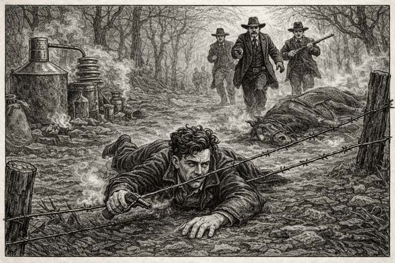 Ollie Manning running from the law.